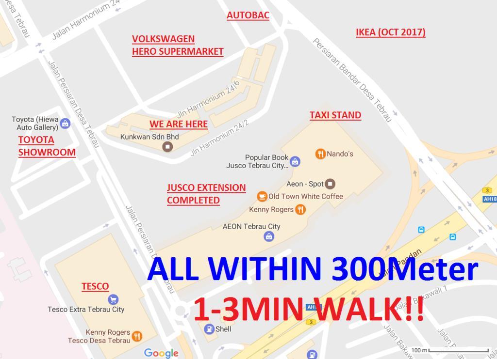 Homestay@Aeon Desa Tebrau Johor Bahru Zewnętrze zdjęcie